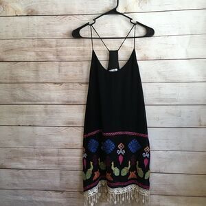 VAVA BY JOY HAN EMBROIDERED DRESS IN BLACK